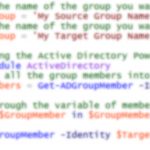 Copy users from one AD group to another using PowerShell